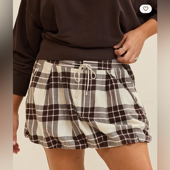 Aerie Plaid Mini Bubble Skirt - Picture 2 of 9